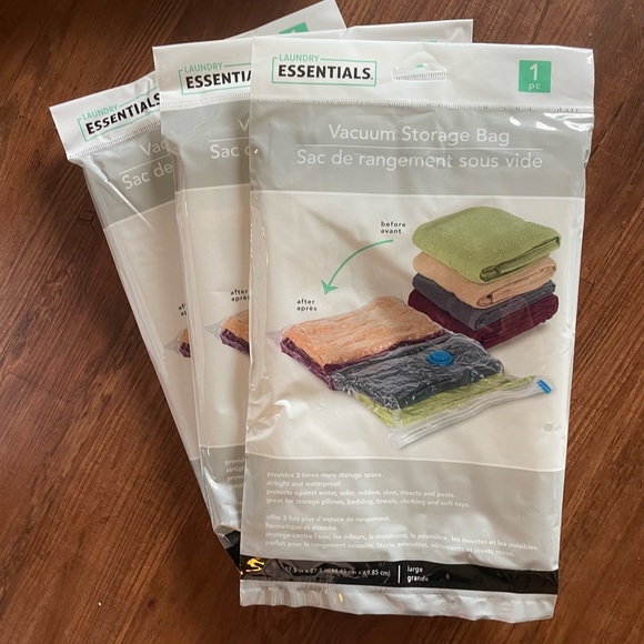 Laundry Essentials Vacuum Storage Bags SET OF 3 Unopened - Picture 1 of 2